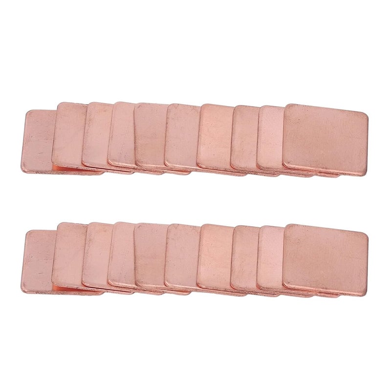 Copper Heatsink Shim 20 Pieces, 1.5mm Thickness, 20x20mm Red Copper Pads - Efficient Heat Transfer, Durable Thermal Conductivity for Laptop CPU GPU Cooling (1.2mm) - Image 5