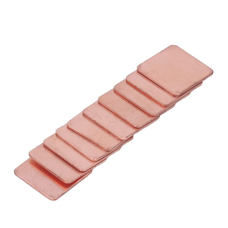 Copper Heatsink Shim 20 Pieces, 1.5mm Thickness, 20x20mm Red Copper Pads - Efficient Heat Transfer, Durable Thermal Conductivity for Laptop CPU GPU Cooling (1.2mm) - Image 2