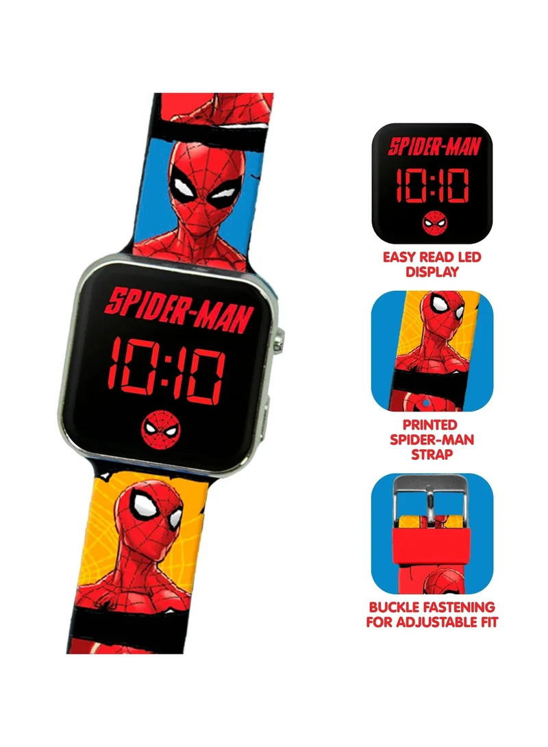 Disney  Spiderman Comic Style Printed Strap Boys LED Watch - SPD4903 for Men | Best Price UAE