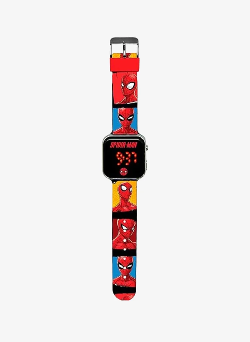 Disney Spider-Man Kids LED Watch, Printed Silicone Strap