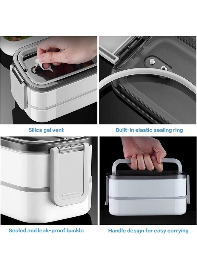 Arabest Bento Lunch Box, Stainless Steel Insulated Lunchbox with 3 Compartments Food Storage Containers and insulation Bag, BPA Free, Airtight Snack Food for Kids & Adults - Image 5
