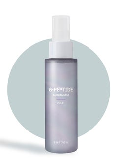 إناف رذاذ ENOUGH 8 Peptide Aurora Mist لترطيب البشرة وتعزيز إنتاج الكولاجين، 80 مل للبشرة الجافة والعادية 