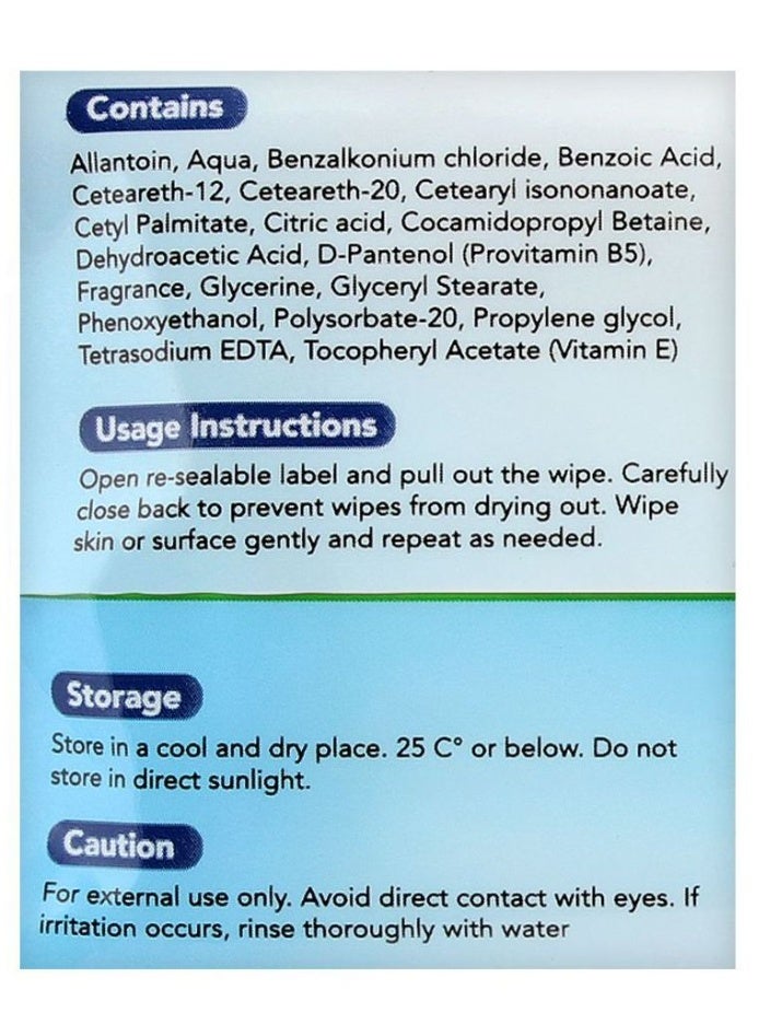 Masafi Anti Bacterial Alcohol Free Scented Wipes 10 Wipes Pack - Image 3