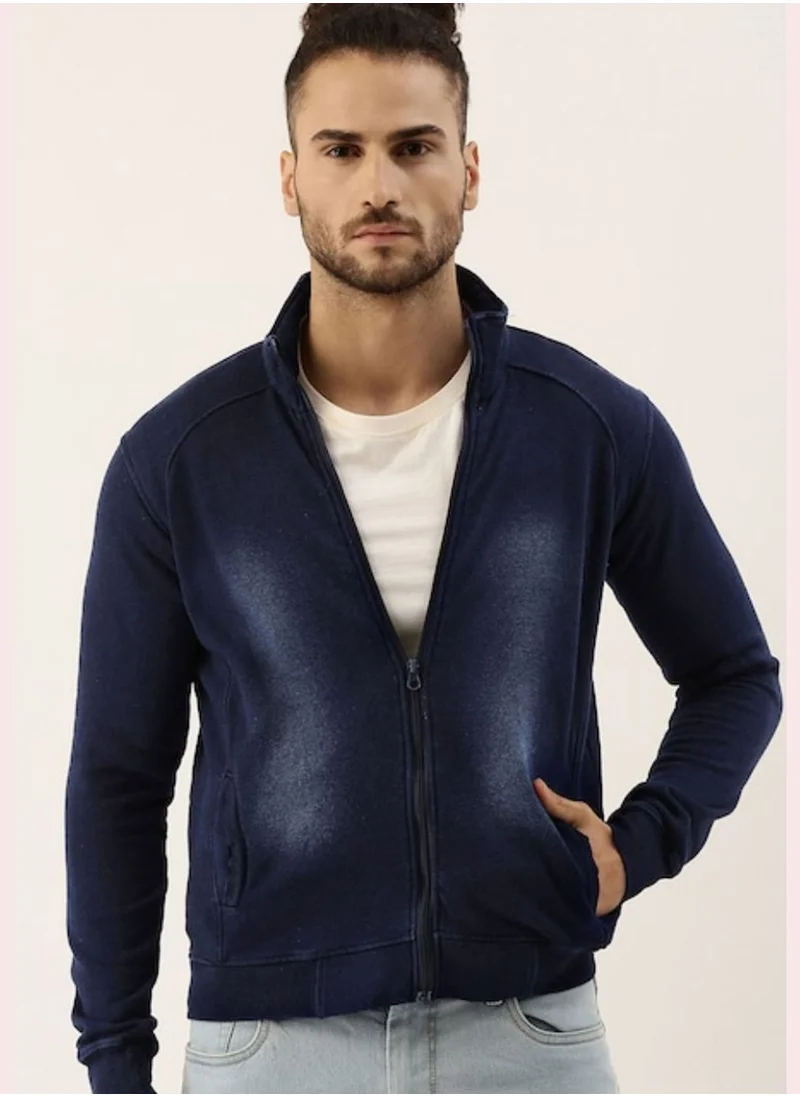 Campus Sutra Zippered Jeans Jacket