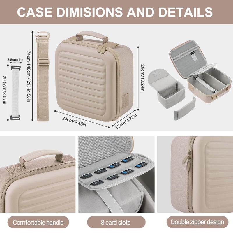 TAAOKA Camera Case Compatible with Canon EOS Rebel T7/R50/R6 Mark II/R100/R50 V/T6/R8/R10/R5 Mark II/RP/R7/5D Mark IV/SL3/R5/T100 DSLR SLR Camera, Lens and Tripod with Moveable Dividers and Shoulder Strap - Image 5
