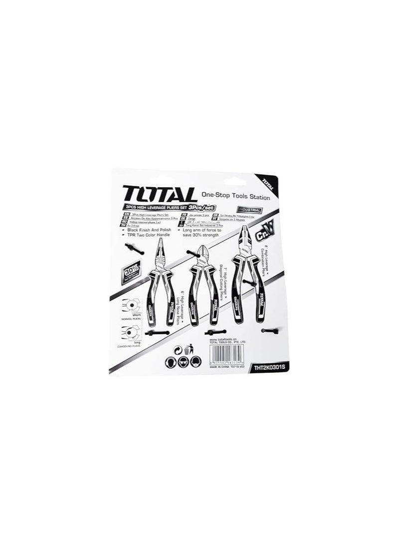 TOTAL 3PCS high leverage pliers set - Image 2