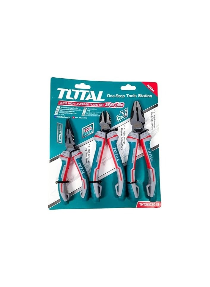 TOTAL 3PCS high leverage pliers set - Image 1