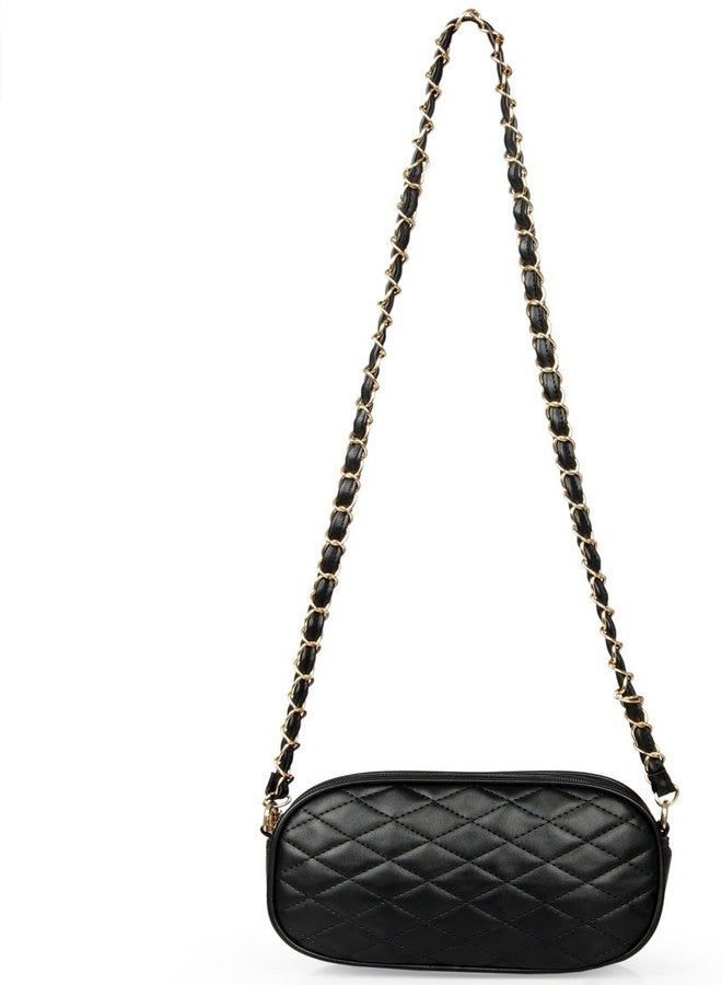 WORLD STAR PU Sling Bag for Girls | Black1 - Image 1