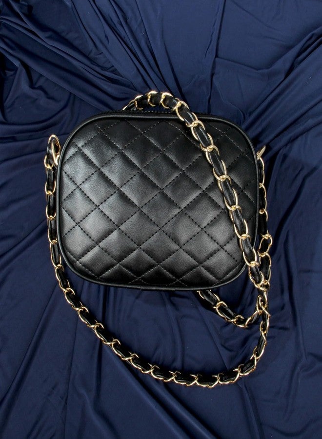 WORLD STAR PU Sling Bag for Girls | Black1 - Image 5