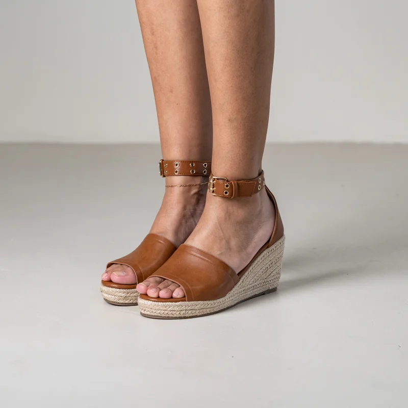 Lamaraparis  MITOHI WEDGE SANDALS WITH ANKLE STRAP AND OPEN TOE for Women | Best Price UAE