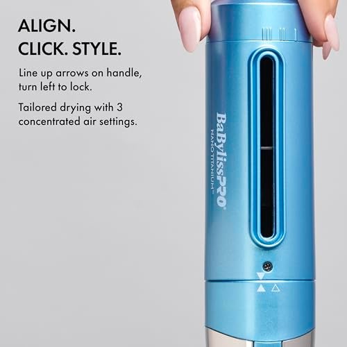 BaBylissPRO StyleSwitch Ionic Multi-Styler, Air Styler and Hair Dryer, Lightweight Hot Air Brush, 5 Attachments, 9 Heat/Speed Settings, Dual Voltage - Image 4