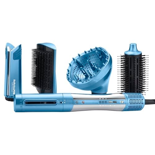 BaBylissPRO StyleSwitch Ionic Multi-Styler, Air Styler and Hair Dryer, Lightweight Hot Air Brush, 5 Attachments, 9 Heat/Speed Settings, Dual Voltage - Image 1
