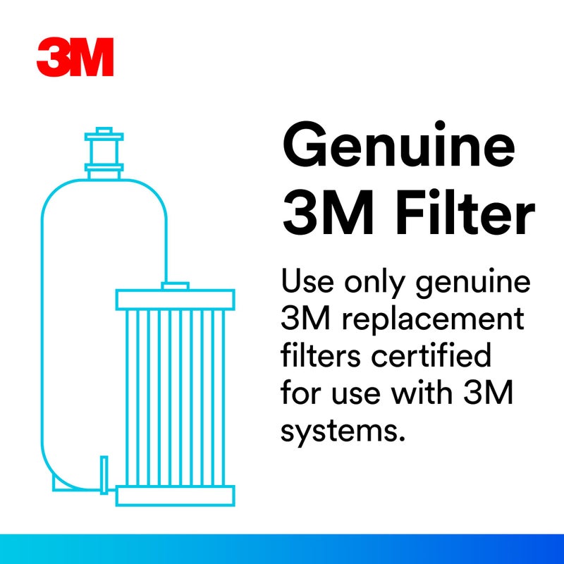 3M HF25-S High Flow Series Genuine Replacement Filter Cartridge for ICE125-S Water Filter System, Reduces Chlorine, Taste and Odor, Scale, and Particulate 1 Micron, 1.5 gpm, 5615203 - Image 3