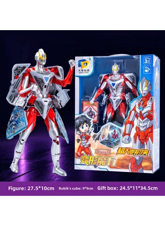 Children's Transformation Cube Toy Genuine Cool Transformation Man Mecha Cube Suit Robot Boy Gift Wholesale-Color: Red Giant - Image 1