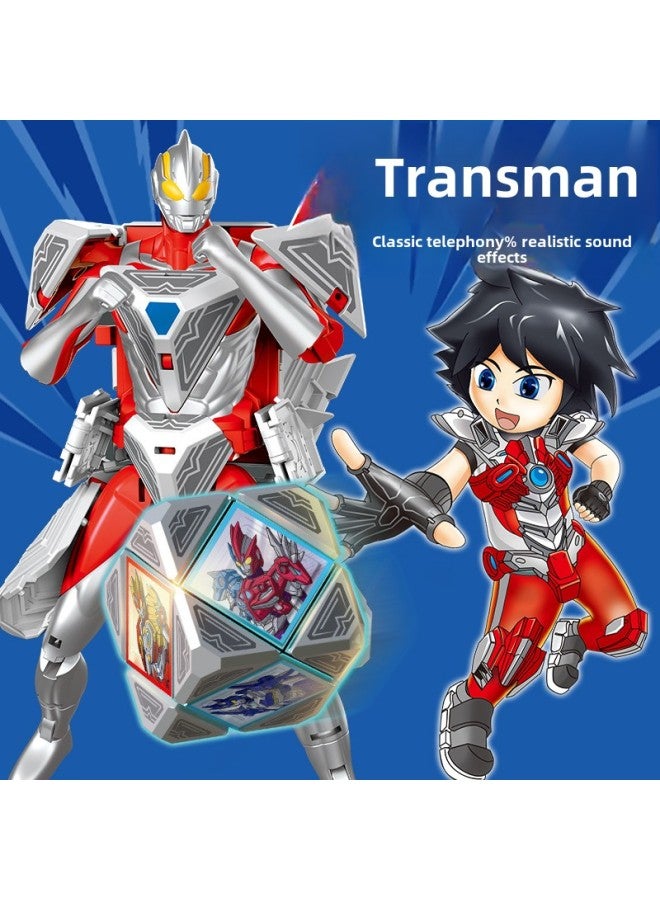 Children's Transformation Cube Toy Genuine Cool Transformation Man Mecha Cube Suit Robot Boy Gift Wholesale-Color: Red Giant - Image 2