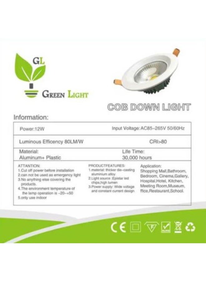 GREEN LIGHT COB DOWNLIGHT 12W - Image 2