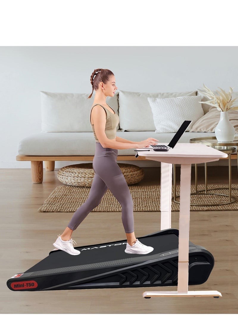 ماستون جهاز مشي MASTON Mini T50 بقوة 2.5 حصان تحت المكتب مع شاشة LED وجهاز تحكم عن بعد، جهاز مشي محمول مزود بمحرك للاستخدام المنزلي والمكاتب، سعة 1-6 كم/ساعة 120 كجم - Image 2