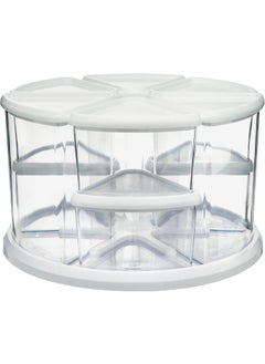 Deflecto Rotating Carousel Craft Organizer 9Canister Includes 3 and 6 Canisters Removable Clear Lids