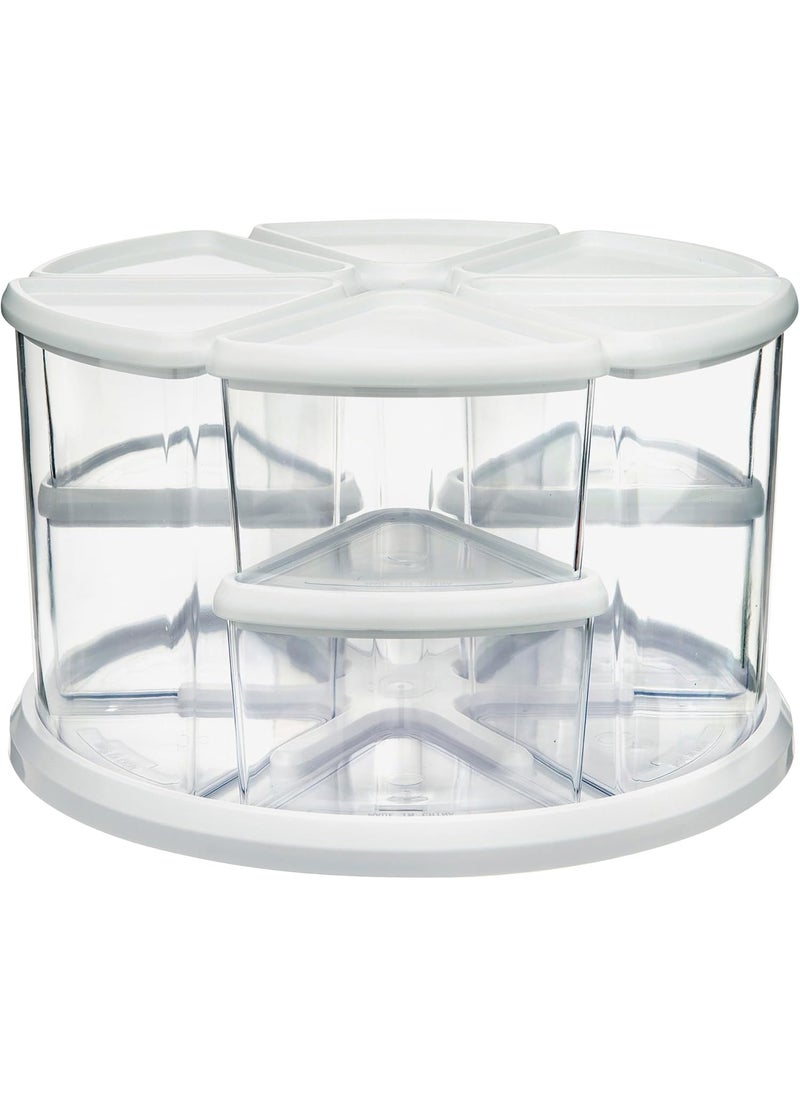 Deflecto Deflecto Rotating Carousel Craft Organizer 9Canister Includes 3 and 6 Canisters Removable Clear Lids  - Image 1