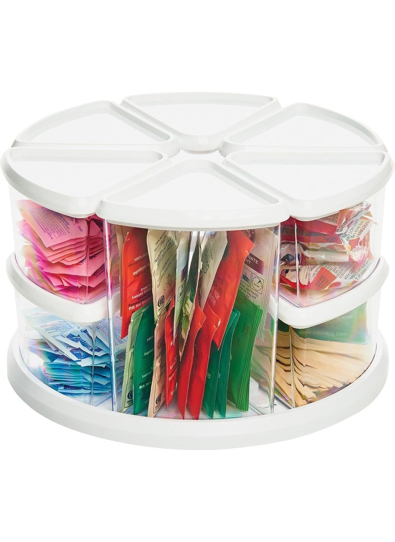 Deflecto Deflecto Rotating Carousel Craft Organizer 9Canister Includes 3 and 6 Canisters Removable Clear Lids  - Image 4
