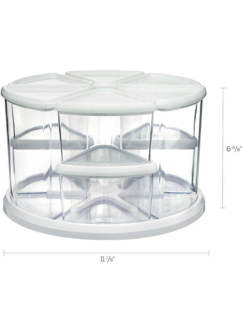 Deflecto Deflecto Rotating Carousel Craft Organizer 9Canister Includes 3 and 6 Canisters Removable Clear Lids  - Image 3