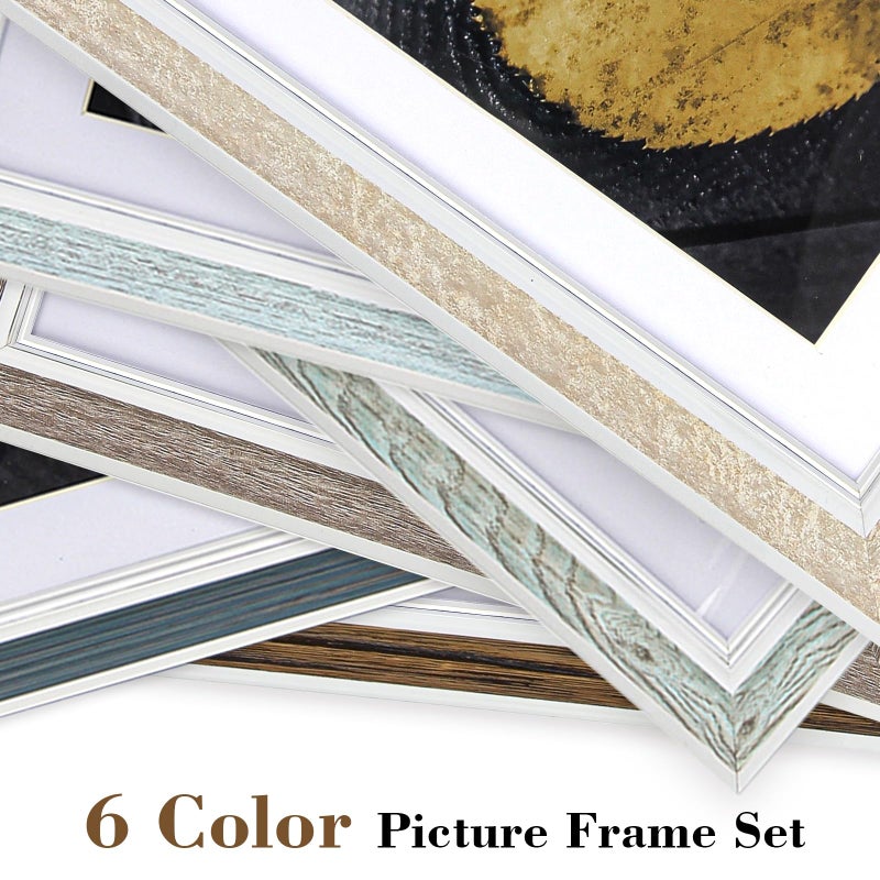 Daofary 4X6 Picture Frame Set Of 6  Rustic Farmhouse Photo Frame  Display 3.5X5 With Mat Or 4X6 Without Mat For Decorative On Wall Hanging And Tabletop Placement - Image 3