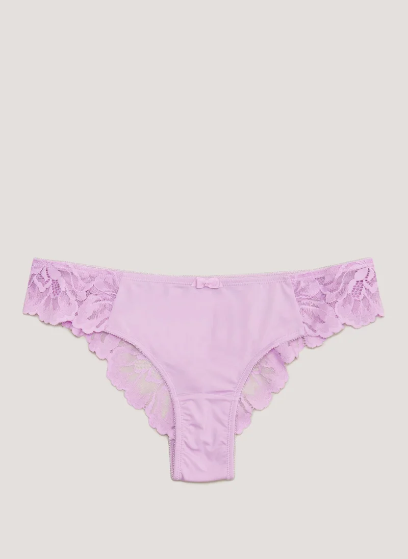 Matalan Lilac Lace Brazilian Brief