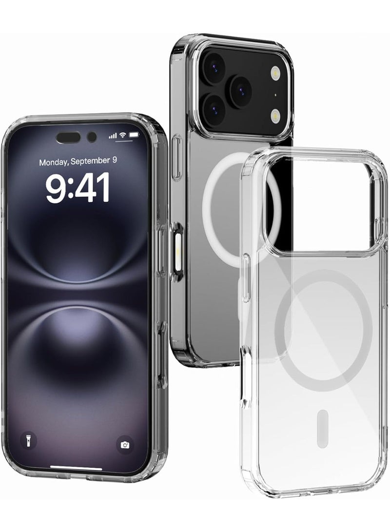 راكسوم جراب هاتف شفاف مقاوم للصدمات متوافق مع آيفون 17 برو - غطاء حماية شفاف رفيع يدعم الشحن اللاسلكي، مقاوم للاصفرار والخدوش - Image 1