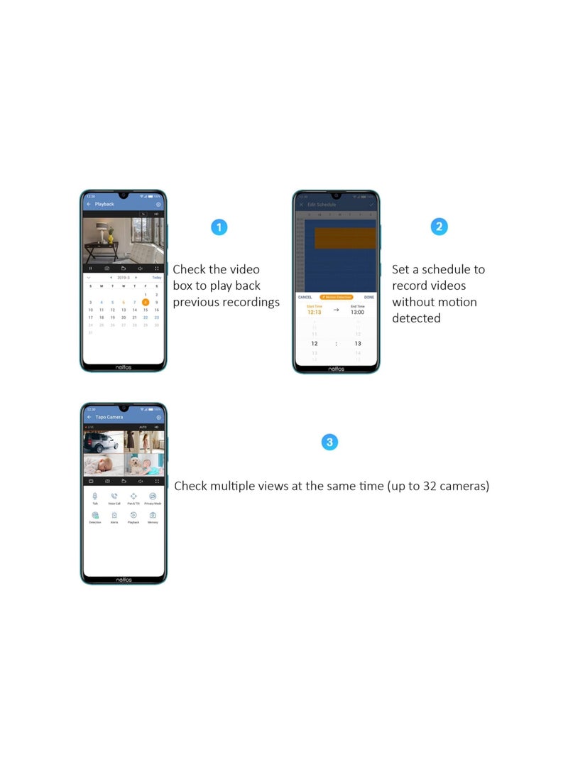 تابو كاميرا أمان ذكية Tapo_Mini، 3 ميجابكسل، صوت ثنائي الاتجاه، رؤية ليلية، تعمل مع Alexa وGoogle Home، تخزين SD، مشاركة الجهاز  kamira 'aman dhakiat Tapo_Mini, 3 mijabiksil, sawt thunayiyu aliatijahi, ruyat layliata, taemal mae Alexa waGoogle Home, takhzin SD, musharakat aljihaz - Image 3