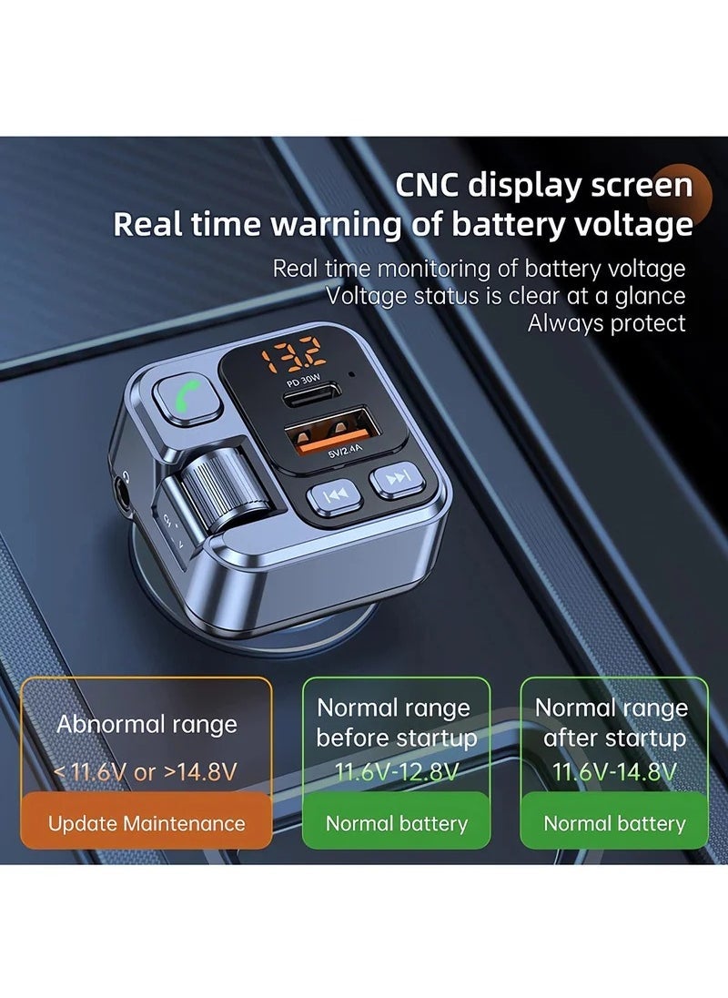 محول بلوتوث للسيارة - شاحن سريع للسيارة - مشغل موسيقى MP3 - محول راديو لاسلكي - جهاز إرسال FM - طقم سيارة - اكسسوارات السيارة - Image 1