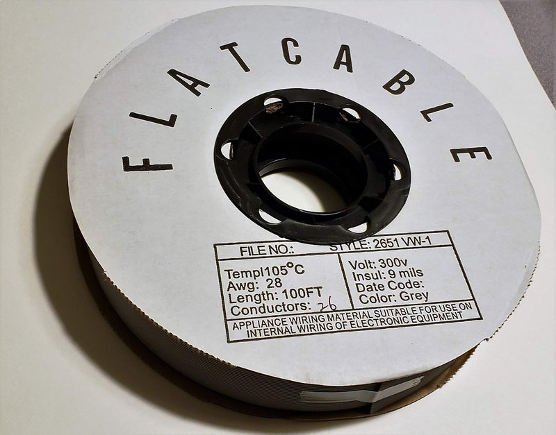 Pc Accessories IDC Flat Ribbon Cable 26 Wires 26C for 254mm 01 IDC Connectors 26P 100 Feet Spool