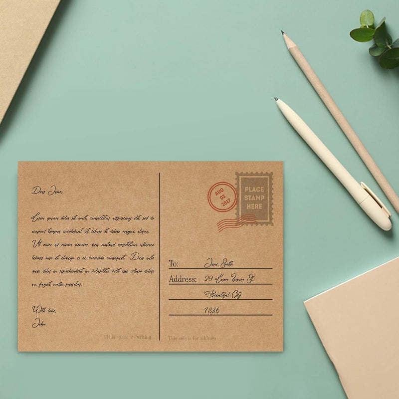 Goefun Brown Kraft Cardstock 4x6 Blank Cards，Goefun 100 Pack 80lb Unruled Index Cards for Invitations, Business, Greetings, DIY - Image 5