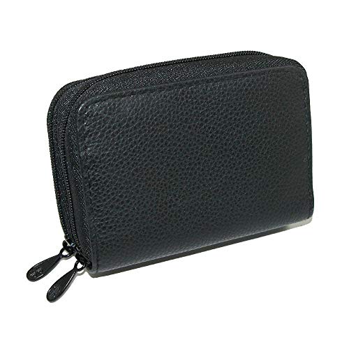 Buxton Hudson Pik-Me-Up Wizard Leather Wallet, Compact, Black - Image 1