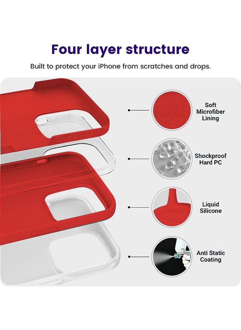 iPhone 15 Pro Max Mobile Case Cover with Soft Liquid Silicone Protection Anti-Scratch Shockproof Accessories Slim Protective Back Cover with Comfortable Hold Touch Feeling and Anti-fingerprint - Image 2