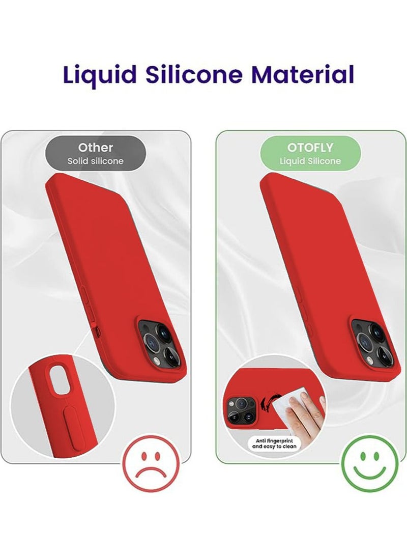 iPhone 15 Pro Max Mobile Case Cover with Soft Liquid Silicone Protection Anti-Scratch Shockproof Accessories Slim Protective Back Cover with Comfortable Hold Touch Feeling and Anti-fingerprint - Image 4