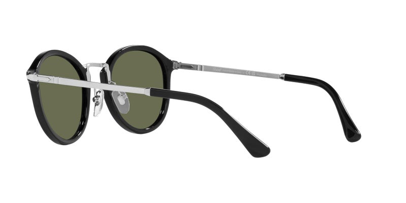 Persol PO3309S Round Sunglasses, Black/Polarized Green, 53 mm - Image 5