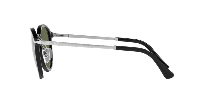 Persol PO3309S Round Sunglasses, Black/Polarized Green, 53 mm - Image 4