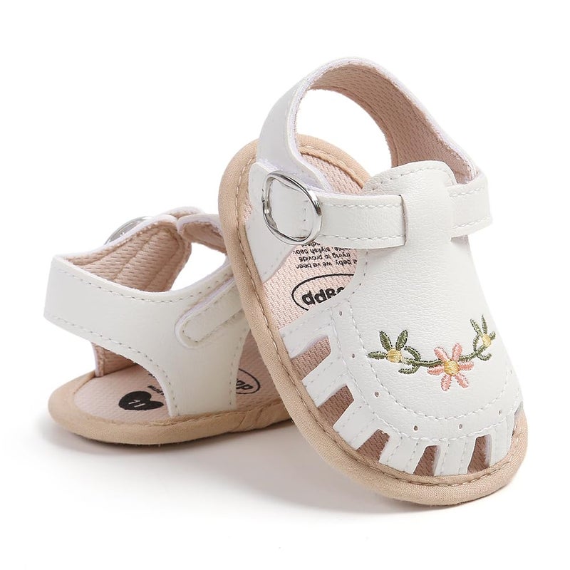 GDSDYM Baby Girls Summer Sandals Soft Sole Casual Flat Shoes Beach Sandal Infant Newborn First Walkers Crib Wedding Dress Shoe - Image 1