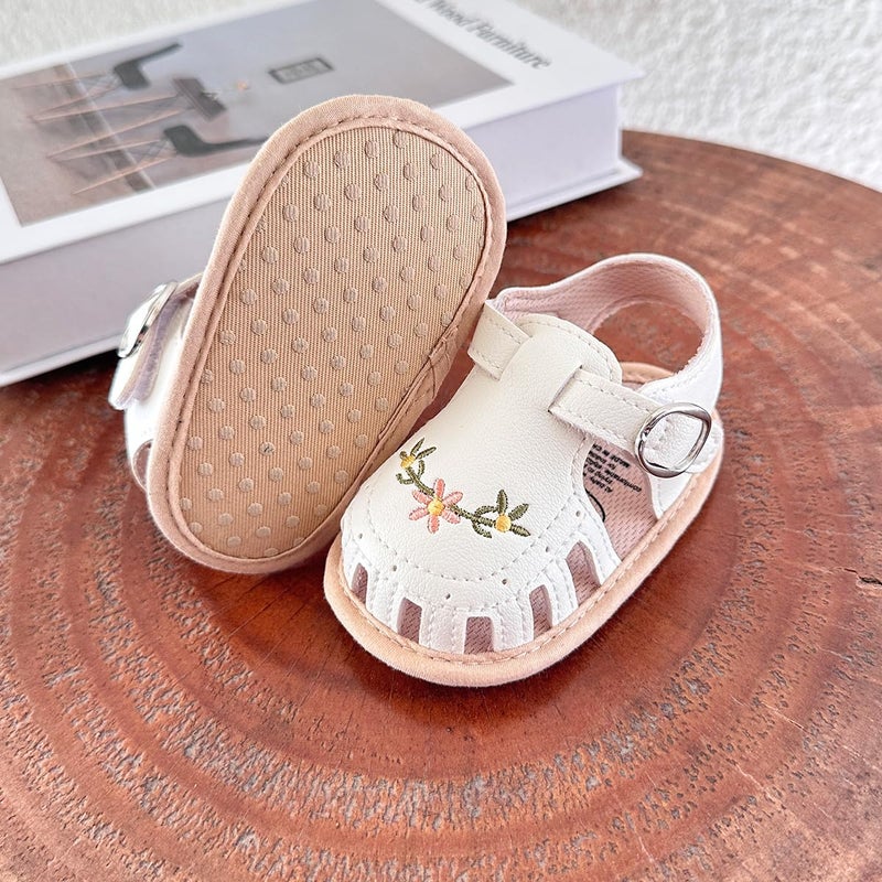 GDSDYM Baby Girls Summer Sandals Soft Sole Casual Flat Shoes Beach Sandal Infant Newborn First Walkers Crib Wedding Dress Shoe - Image 2