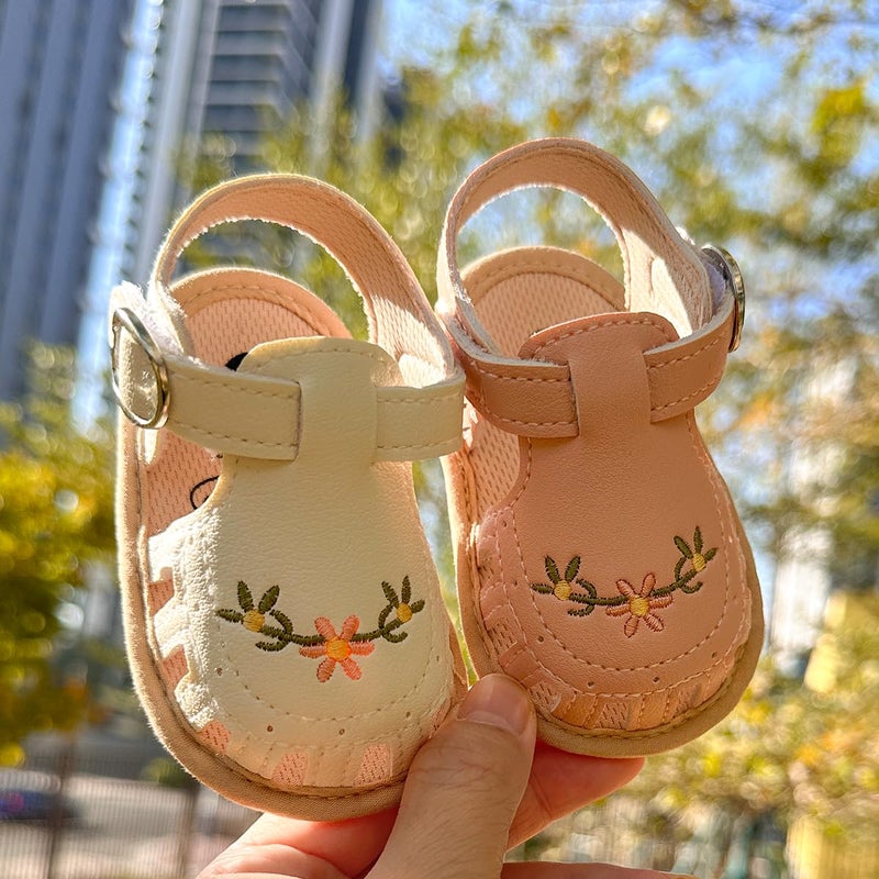 GDSDYM Baby Girls Summer Sandals Soft Sole Casual Flat Shoes Beach Sandal Infant Newborn First Walkers Crib Wedding Dress Shoe - Image 5