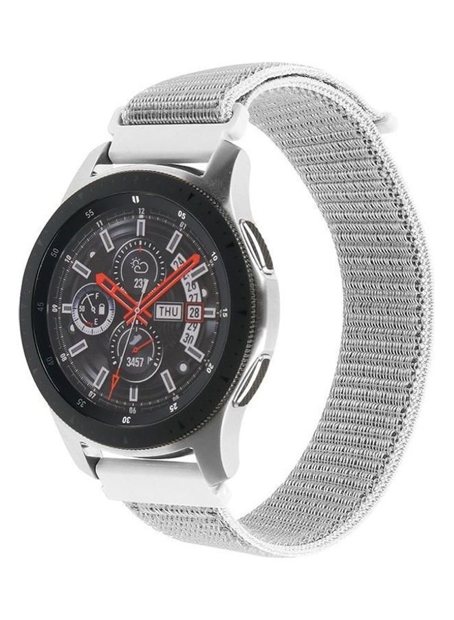 NIBEMINENT Sports Series Woven Nylon Strap Smartwatch Band For Samsung Galaxy Gear S3 /Huawei GT/GT2/Honor Magic 2 Grey - Image 1