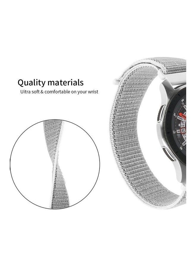 NIBEMINENT Sports Series Woven Nylon Strap Smartwatch Band For Samsung Galaxy Gear S3 /Huawei GT/GT2/Honor Magic 2 Grey - Image 2