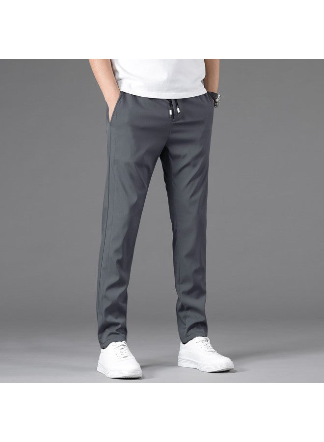 I'm David Men's Pants, Spring And Autumn Slim Straight-leg Trousers, Draping Versatile Lightweight Quick-dry Casual Pants, New Retro Moisture-wicking - Image 2