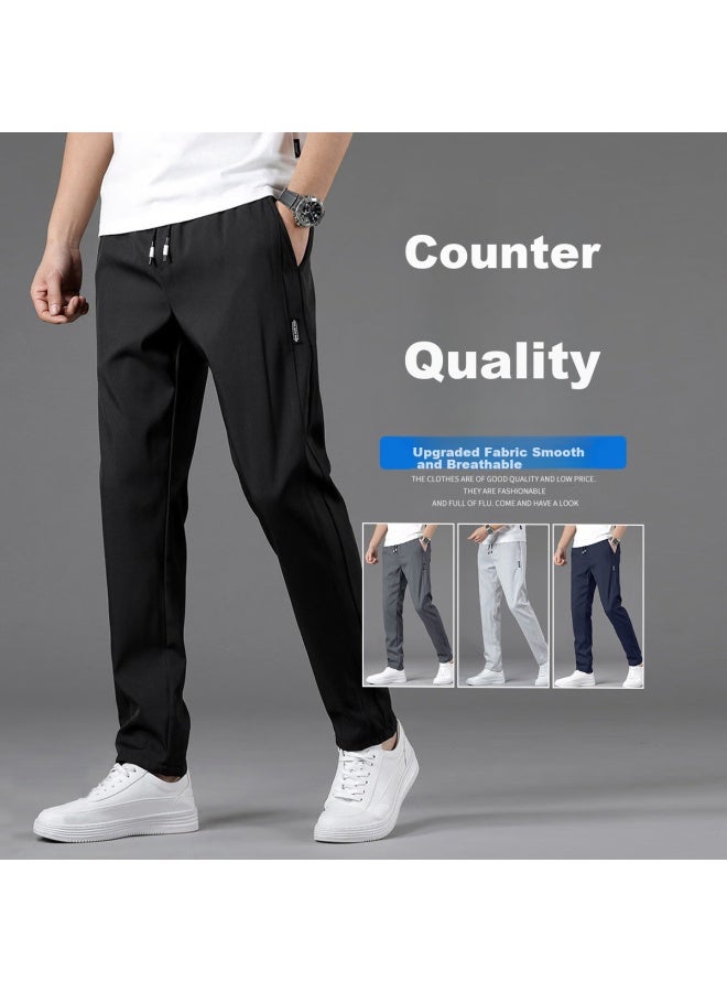 I'm David Men's Pants, Spring And Autumn Slim Straight-leg Trousers, Draping Versatile Lightweight Quick-dry Casual Pants, New Retro Moisture-wicking - Image 5