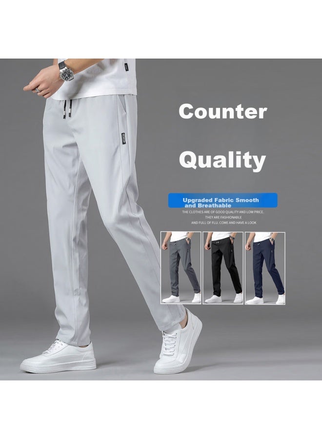 I'm David Men's Pants, Spring And Autumn Slim Straight-leg Trousers, Draping Versatile Lightweight Quick-dry Casual Pants, New Retro Moisture-wicking - Image 4