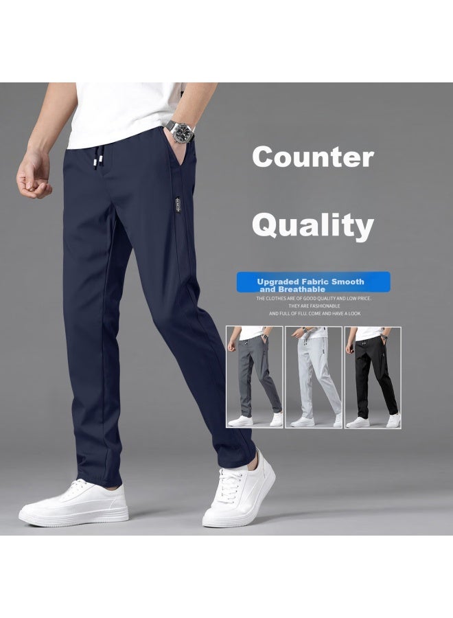 I'm David Men's Pants, Spring And Autumn Slim Straight-leg Trousers, Draping Versatile Lightweight Quick-dry Casual Pants, New Retro Moisture-wicking - Image 3