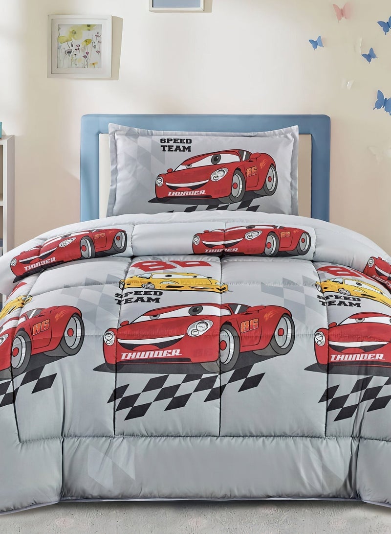 Moon 3-Piece kids Medium Filling Comforter set Reversible Bed Set Single Size 170x220 cm for Boys & Girls - Image 3