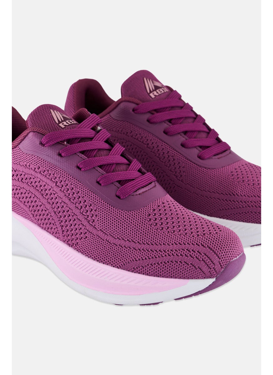 RBX Women Lace Up Running Shoes, Purple  - Image 3