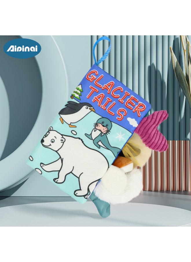 Aipinqi كتاب قماش ذيل الطفل لعبة كتاب قماش ثلاثي الأبعاد للأطفال، ورق حلقة للأطفال، ألعاب تنوير التعليم المبكر - اللون: كتاب قماش ذيل المزرعة  - Image 4