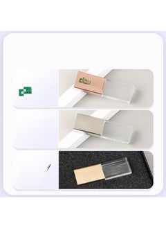 Generic Crystal U Disk Logo Pattern Custom Enterprise School Forum Annual Meeting Business Gifts Luminous Car U Disk Lettering-Color:White Bamboo Crystal U Plate-gift Box-enterprise Customization-Capacity:32GB High Speed 3.0  - Image 4